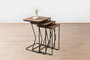 Hanah Home Juego de mesas nido Ren - Walnut